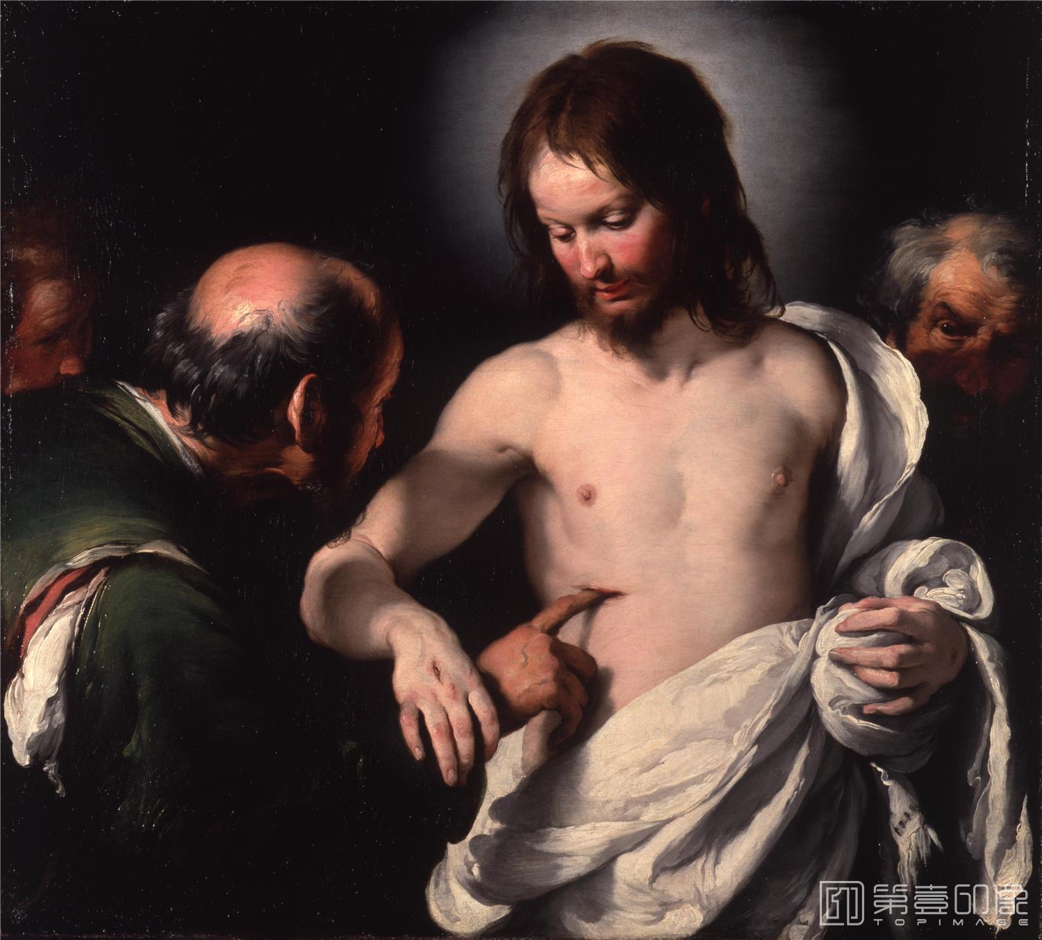 油画-大英博物馆藏画-Bernardo Strozzi - The Incredulity of Saint Thomas-0308